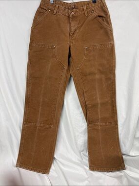 Carhartt Brown canvas Work Pants with Utility Pockets
